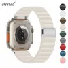 Boucle magnétique pour Apple watch Ultra Band 49mm 44mm 45mm 40mm 41mm 45mm Bracelet en cuir correa iwatch série 8 7 6 5 4 SE Bracelet