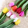 Dried Flowers 1PCS Artificial Silk Real Touch Tulip Bouquet Mariage Decor Diy Home Wedding Decorations Fake Flower