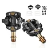 Bike Pedals Bicycle Paddle Spd Cleats Footrest Selflocking for Cycling Bearings Mtb Mountain Automatic Pedalen Clip 230614