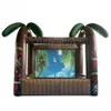 4x2m Tropical Inflatable Open Tiki Bar with Palm Tree Serving concession Tent / Pub Counter for Party /Event with blower free ship