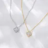 Colliers pendentifs Strands Strings S925 collier en argent sterling design de luxe pour femmes diamant flash avancé polyvalent trèfle à quatre feuilles petite chaîne de clavicule fraîche