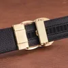 Bälten mode dubbel ring automatisk spänne designer bälte män lyx fullkorn läder cowskin formell cintos maskulinos