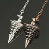 Pendant Necklaces Exploration Metal Pendulum Pendulo Radiestesia Pendulums For Dowsing Spiral Cone Amulet Jewelry Pyramid Pendule Reiki