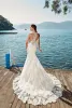 Mermaid Lace Beach Wedding Dresses Eddy K High Neck Appliqued Bridal Gowns Sleeveless BOHO Wedding Dress Robe de mariee