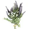 Decorative Flowers Pretty Plastic DIY Bedroom Home Decor False Flower Bouquet Party Supplies Lavender Simulation