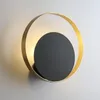 Lampada da parete moderna Moon Comodino Camera da letto Led Nero Decorazione soggiorno Luci