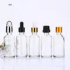 Transparent Glass Liquid Reagent Pipette Bottles Eye Dropper Aromatherapy 5ml-100ml Essential Oils Perfumes bottles wholesale free DHL Baeko