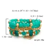 Armband för kvinnor Multilayer Pärled Rope Chain Set Summer Vacation Beach Jewelry Gifts R230614