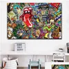 Paintings Graffiti Street Art Music Collage Abstract Figure Picture Canvas Painting Wall Poster Prints For Living Room Decor No Fram Dhsir