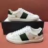 2023 Toppkvalitet Casual Shoes Retro Green Red Brand Designer Sneakers Fashion Womens Men Leather Shoe Brodery Trainers Soft Sneaker Tiger White Lace-up Low High