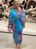 Sukienki w dużych rozmiarach Rozmiar African dla kobiet Chic Szybka rękawów nietoperzy Druku