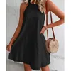 Urban Sexy Dresses Summer Women O Neck Sexy Slim Mini Dresses Sleeveless Club Evening Party Black Short Dress Female Chic Elegant Clothing 230614