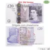 Autres fournitures de fête festives Jouets d'argent imprimés UK Pounds GBP British 50 Prop Toy Fl Imprimer Copie Billet de banque pour enfants Noël Dhycl