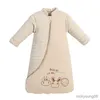 Śpiwory jesienne zimowe torba dla dziecka z odłączonymi długimi rękawami Super miękki bawełniany ciepły koc do noszenia dla niemowląt Toddler R230614