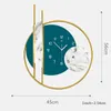 벽시계 가벼운 고급스러운 조용한 창조적 미술 시계 현대 디자인 거실 장식 금속 3D TV 배경 매달려 시계