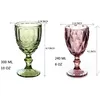 Tumblers 1Pc Wine Glass Cups Retro Vintage Relief Red Cup 300Ml Engraving Embossment Juice Drinking Glasses Champagne Assorted Goble Dh4Ye