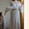 Women's Sleepwear Vintage French Retro Nightdress Princess Style Nightgown Wedding Morning Gown Fairy Home Lounge Costume