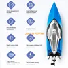 ElectricRC Boats 70kmhダブル防水電気RC高速レースボート200m 50cmウォーターセンサーCapsizeリモコンスピードボートおもちゃ230613