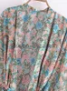 Casual Dresses Vintage Floral Print Sashes Rayon Cotton Bohemian Kimono for Women Batwing Sleeves Happie Short Robe Boho Bikini Cover-ups J230614