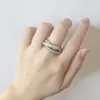 Designer Charme Gtm.s925 Sterling Silber Carter Drei Ring Womens Stil Vielseitiger Kreis Multi -Layered Personalisierte Finger