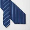 Bow Ties Neck For Men Deep Blue Stripe Leisure Fashion Style Wedding Groom Businessman Normal Sy Tie 8CMX148 CM