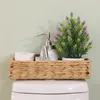 Storage Bottles 2pcs Woven Basket Organizer Toilet Paper Bin For Bathroom Kitchen