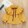 Kids Shirts Spring Summer Cotton Blouse for Big Girls Striped Clothes Children Long Sleeve School Girl Shirt Kids Tops 2-8 Years 230613