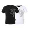 Phillip Plain Summer Men's Skull Rhinestone T-Shirt Beads مصمم أزياء مصمم للرجال Top Top QP Lettern