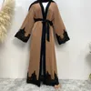 民族衣類イスラム教徒の女性ファッションオープンアバヤドバイドバイトルコ高級イスラムローブアフリカンドレス着物ラマダンカフタン祈り230613