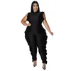 Ubranie etniczne 2023 Afrykańskie ubrania Kobiety Summer O-Neck Bez rękawów Orange Black Black Plus Size Bet Distopitit