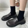 Dress Shoes 2023 Spring And Summer Simple Women's Loafers Casual PU Leather Mary Jane Round Toe Lolita Solid Color