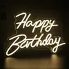 Decorative Objects Figurines Happy Birthday LED Neon Custom Night Light Sign Party Decorations Gifts for Baby Kids to Celebrate Gamer Tag 230613