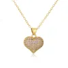 Collier pendentif coeur Zircon coloré au design élégant pour cadeau femme