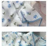 Robes de travail SWEETXUE pour femmes col montant Cheongsam Style chinois 2 pièces ensembles bouton Floral gland haut taille élastique couleur unie
