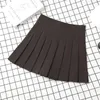 Skirts Pleated For Women Fashion 2023 Summer A Line High-waisted Korean Style School Girl Uniform Brown Skirt Women's Clothing