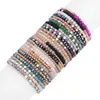 Cristaux en vrac Bracelets délicats en gros de 3 mm pour femmes Boho Statement Perles d'étirement empilables Bracelets