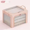 Storage Bags ECHOME 66/100L Folding Box Clothes Transparent Visible Waterproof Fabric Wardrobe Cotton Odorles Moving