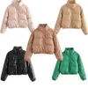 Femmes Trench Coats Femmes Solide Faux Cuir D'hiver De Mode Dames Taille Haute Puffer Manteau Veste Matelassée Femme Épais Survêtement 2023