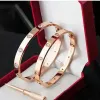 Love Screw Bracelet Fashion Designer Cuff Luxury Trendy Bangle 18k Gold Plated Steel Diamond for Women Men Nail Bracelets Silver Classic Designer Jewelrye4mj