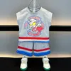 Ultraman Boys' Set 2023 New Children's Thin Sleeveless Tank Top Baby Summer Fashion