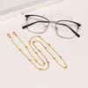 Anhänger-Halsketten, trendige goldfarbene Edelstahl-Sonnenbrillenkette, Anti-Fall-Brille, Brillenband, Satellitengeschenk