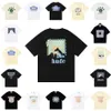 Rhude Hip Hop Streetwear Designer Mens T Shirt Fashion Rhude Shirt Wysokiej jakości krótkie rękawowe graficzne odzież Szybka sucha koszula Rhude Polo Tee 5906