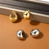 Boucles d'oreilles creuses en forme de C épaisses en acier au titane de Style étoile pour les femmes Ins vent lune bateau minimaliste marque de mode charme