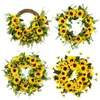 Fleurs décoratives couronne de tournesol couronnes en bois tenture murale porte pour la maison fête Festival mariage décor