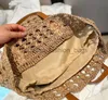 حقائب الشاطئ الشاطئية شاطئ Raffia Woven Bucket Bag Soft Tote Bag Bag تسوق Crossbody حقائب كبيرة من السعة 230504