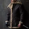 Jaquetas masculinas manga comprida gola dobrável casaco de lã quente engrossado camurça artificial jaqueta de inverno