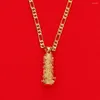 Pendant Necklaces Christmas Gold Color Necklace Jewelry Dragon Column Animal Metal Brass Men Women