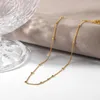 Chains VENTFILLE 925 Sterling Silver Choker Necklace 42cm 8cm Short Chain Gold Thin Slim Luxury Beads Jewelry Rock Punk Jewels