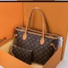 Designer-Taschen Damen-Tasche Handtasche 2-teiliges Set Naverfull Louise Mode Vitton Umhängetasche Umhängetaschen Einkaufen Louisvuitton Die Einkaufstasche Viuton Geldbörse Münzbörse