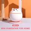 Nouveau humidificateur d'air pour maison brumisateur de voiture à ultrasons avec nuit colorée mignon chat USB lampes Mini bureau purificateur d'air d'été